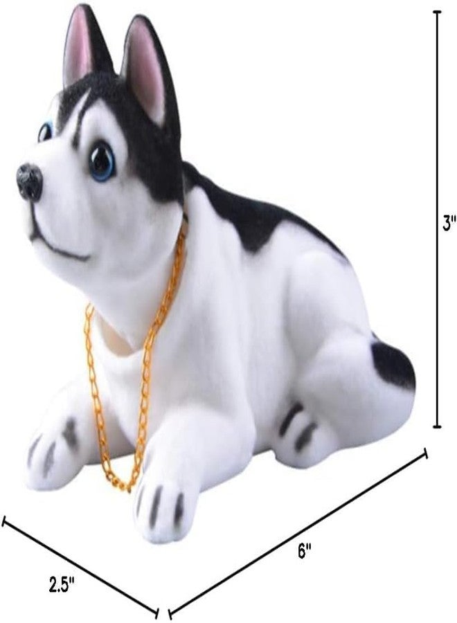 MANRUK™ car Dashboard Shaking Head Dog Bobblehead | Husky Shaking Head Dog, Cute Car Decor Toy for Dashboard, Desktop Ornament for Home, Shop & Car Decor - Image 4
